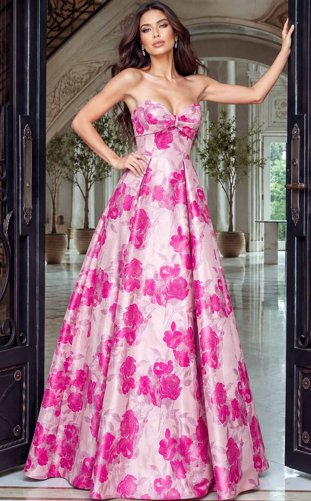 Jovani 53509 Pink-Multi