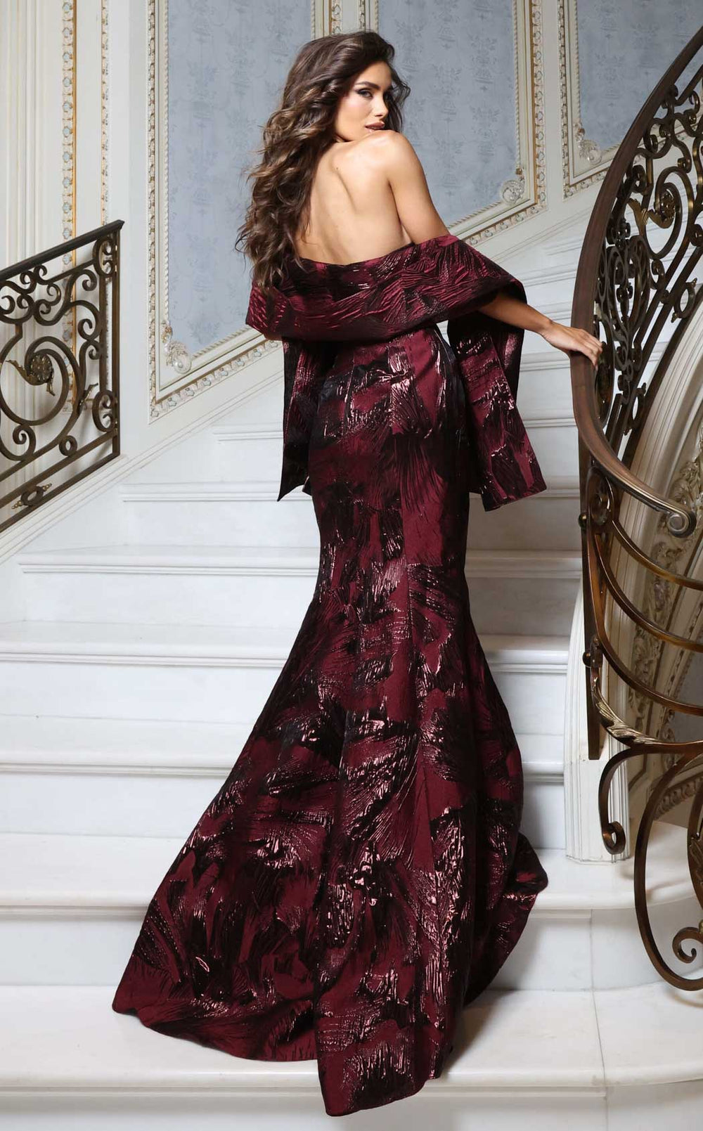 Jovani 53864 Burgundy