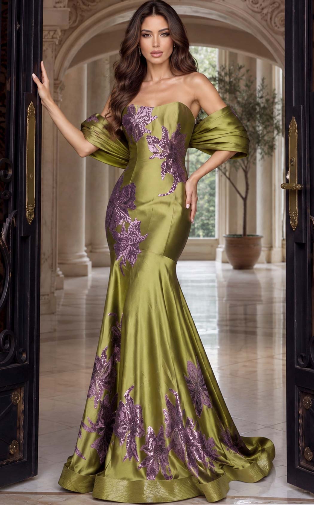 Jovani 54041 Olive