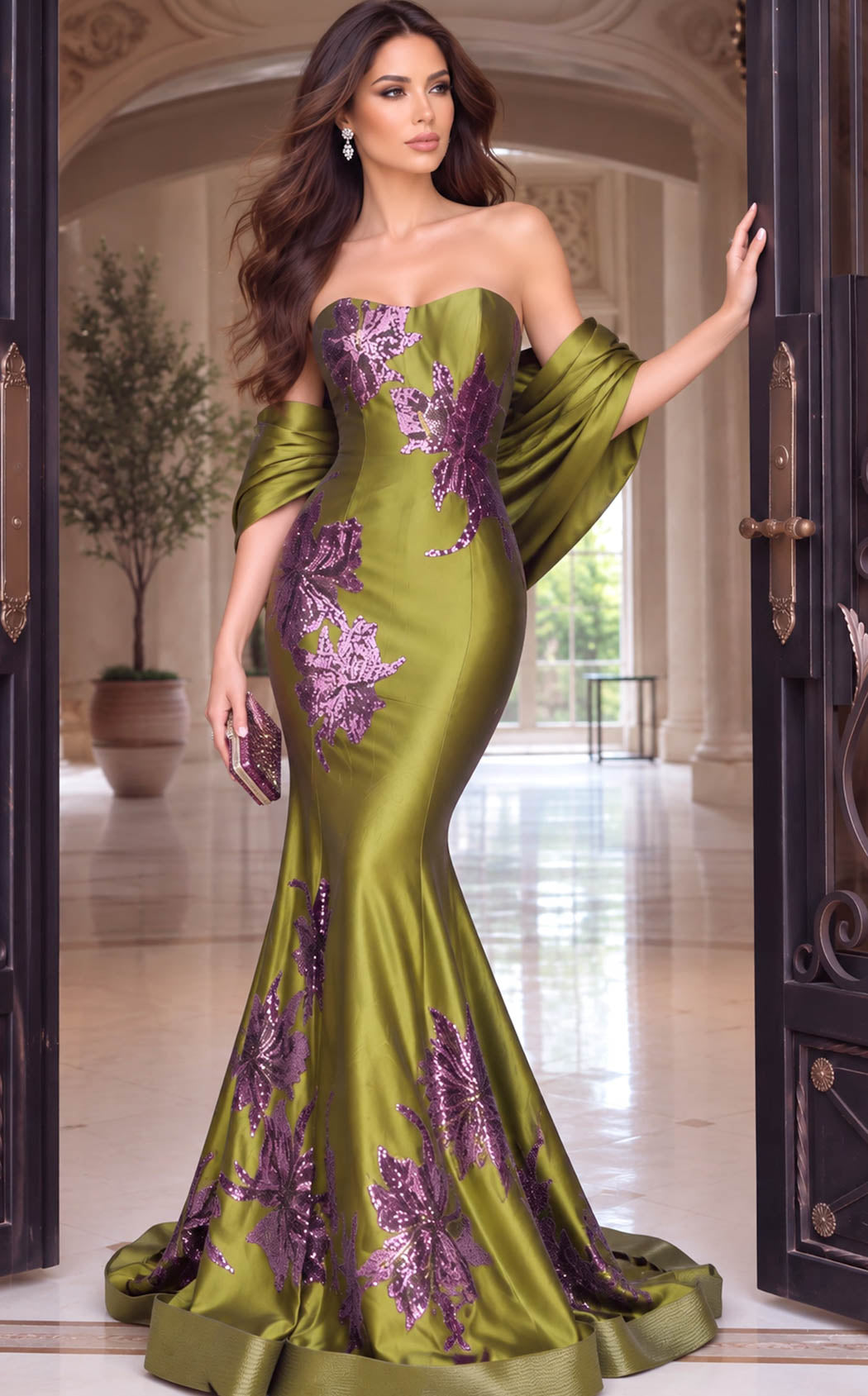 Jovani 54041 Olive