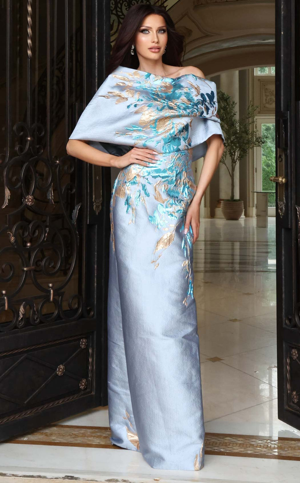 Jovani 54373 Blue-Multi