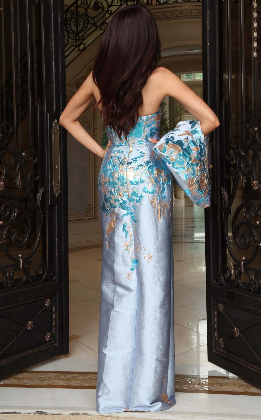 Jovani 54373 Blue-Multi