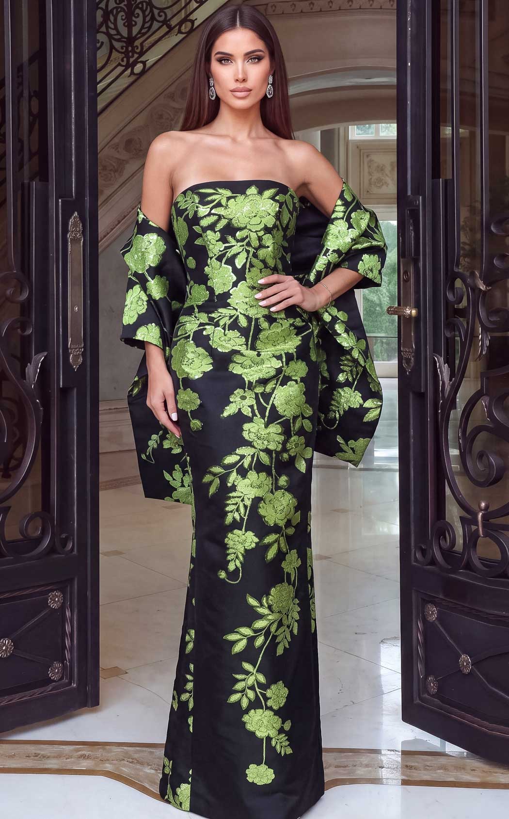 Jovani 54618 Green/Black
