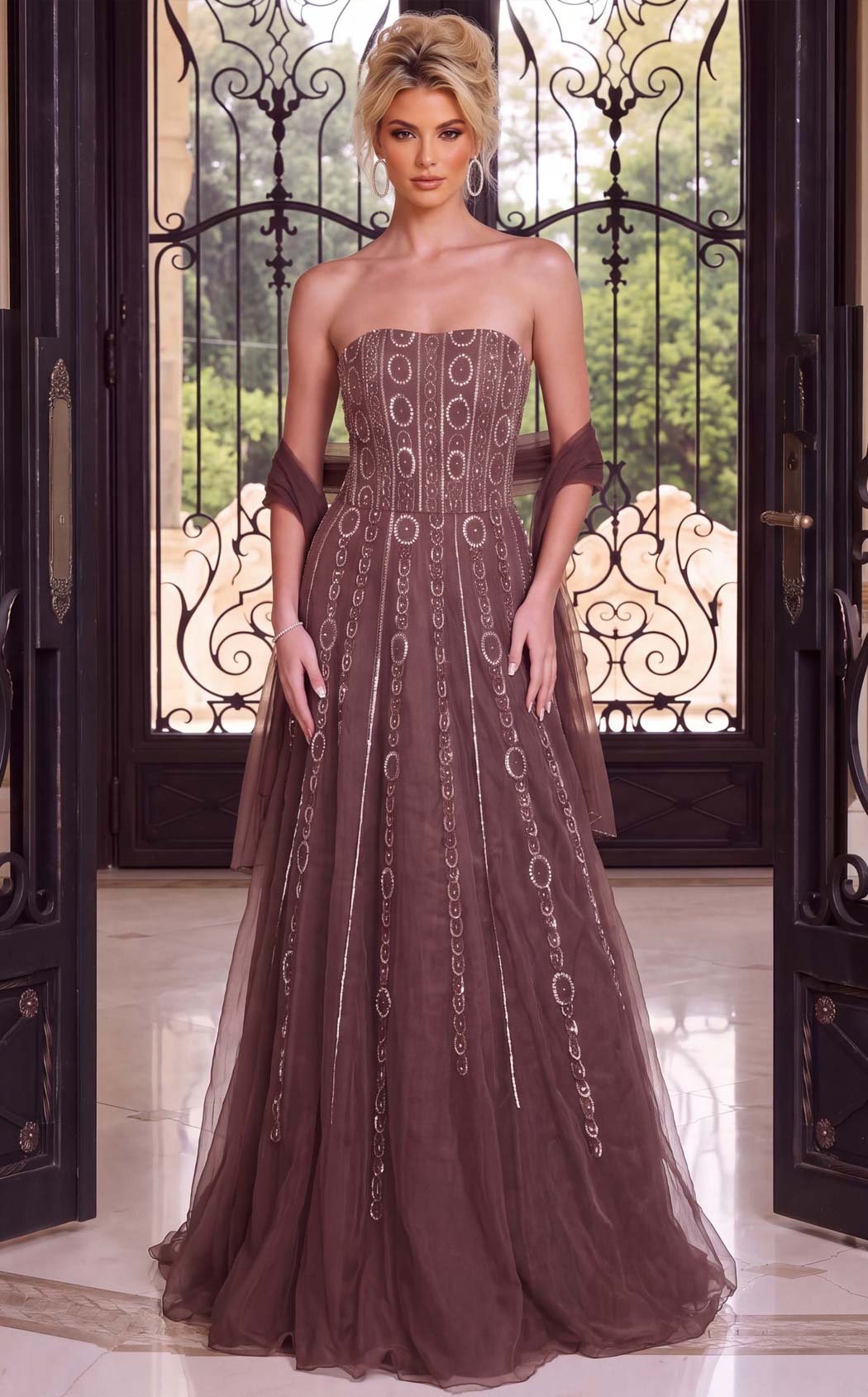Jovani 54895 Dark-Taupe