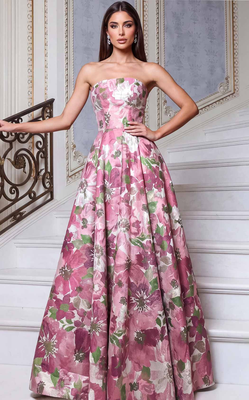Jovani 55284 Pink-Print