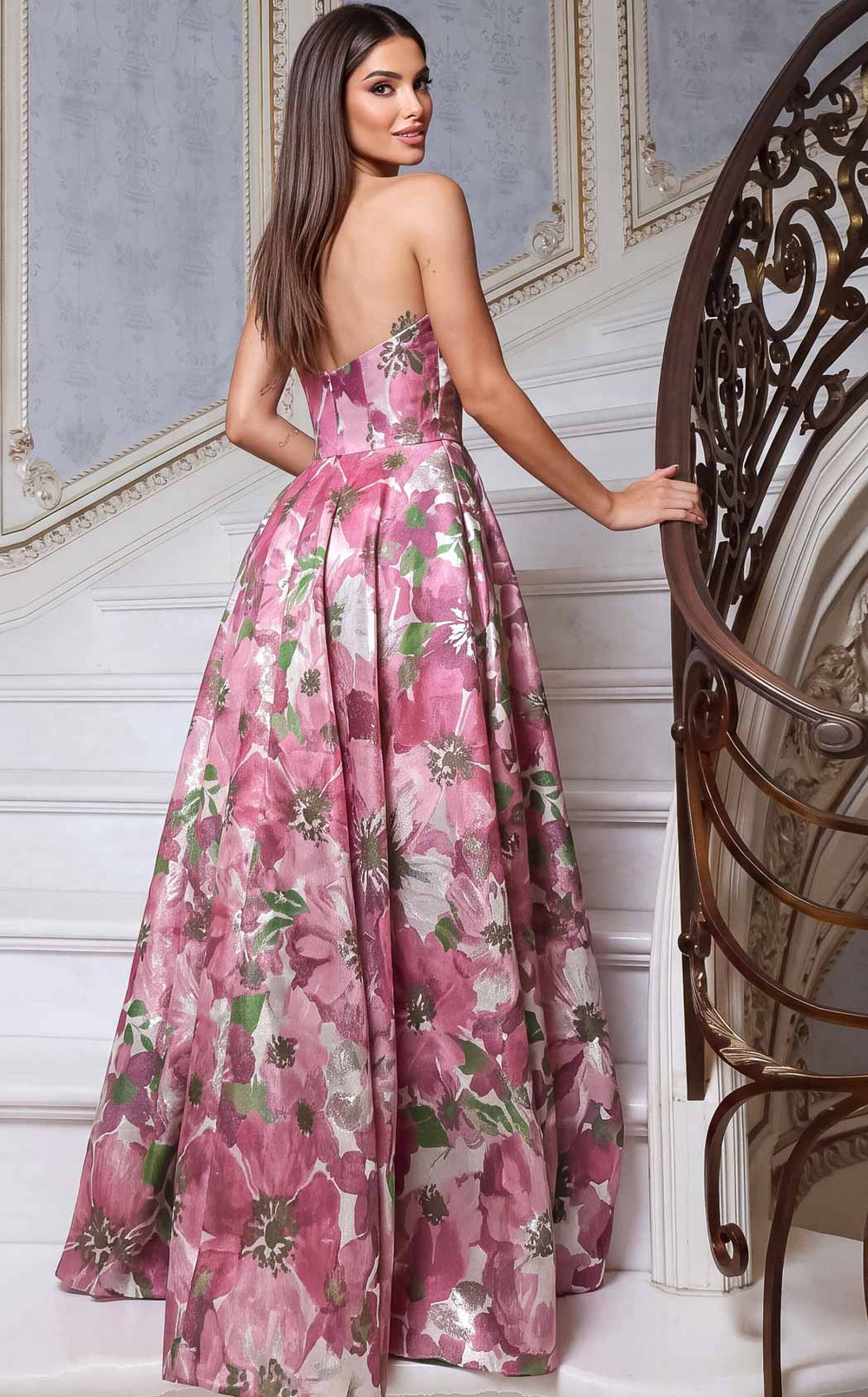 Jovani 55284 Pink-Print