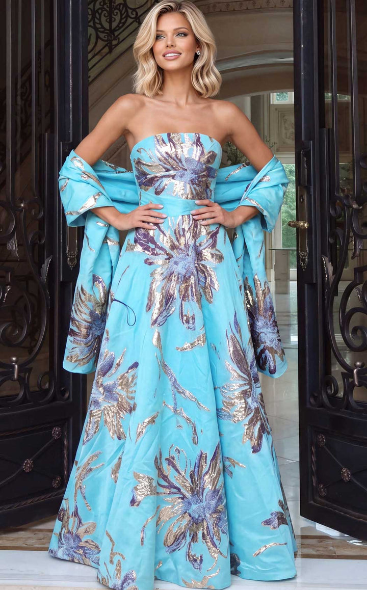 Jovani 55688 Blue-Multi