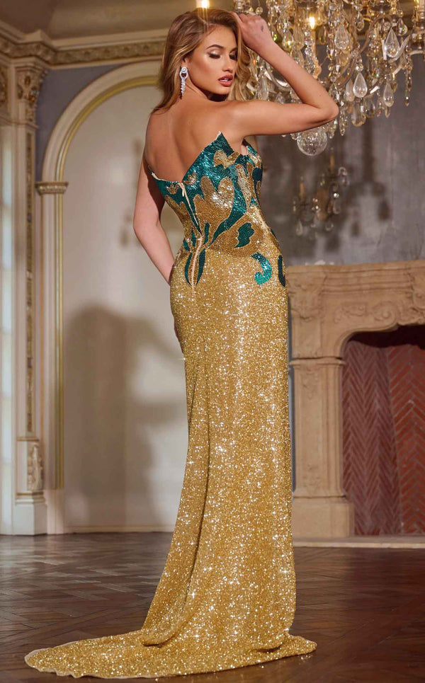 Jovani D5723 Nude/Gold
