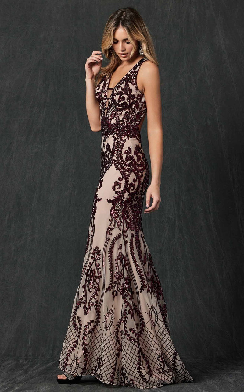 Juliet 243 Nude/Burgundy