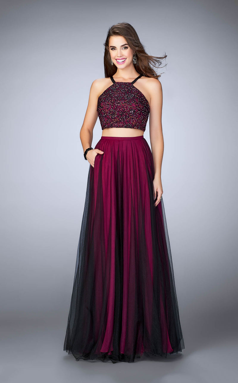 La Femme 24365 Prom Dress - Black/Evergreen | NewYorkDress La Femme 24365 Prom Dress - Black/Evergreen | NewYorkDress