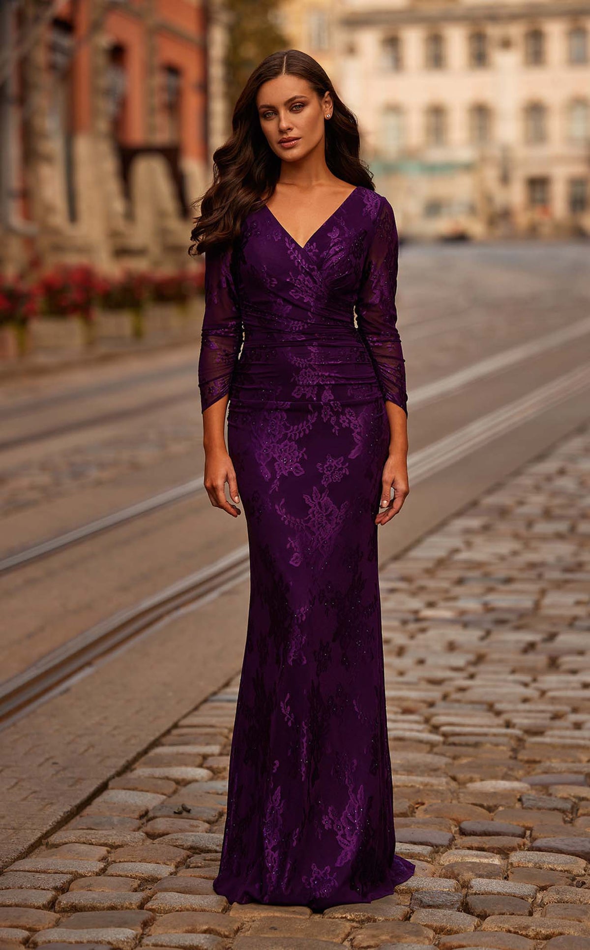 aubergine formal dress Ladivine CD788 Prom Dress - Rose Gold main image 0