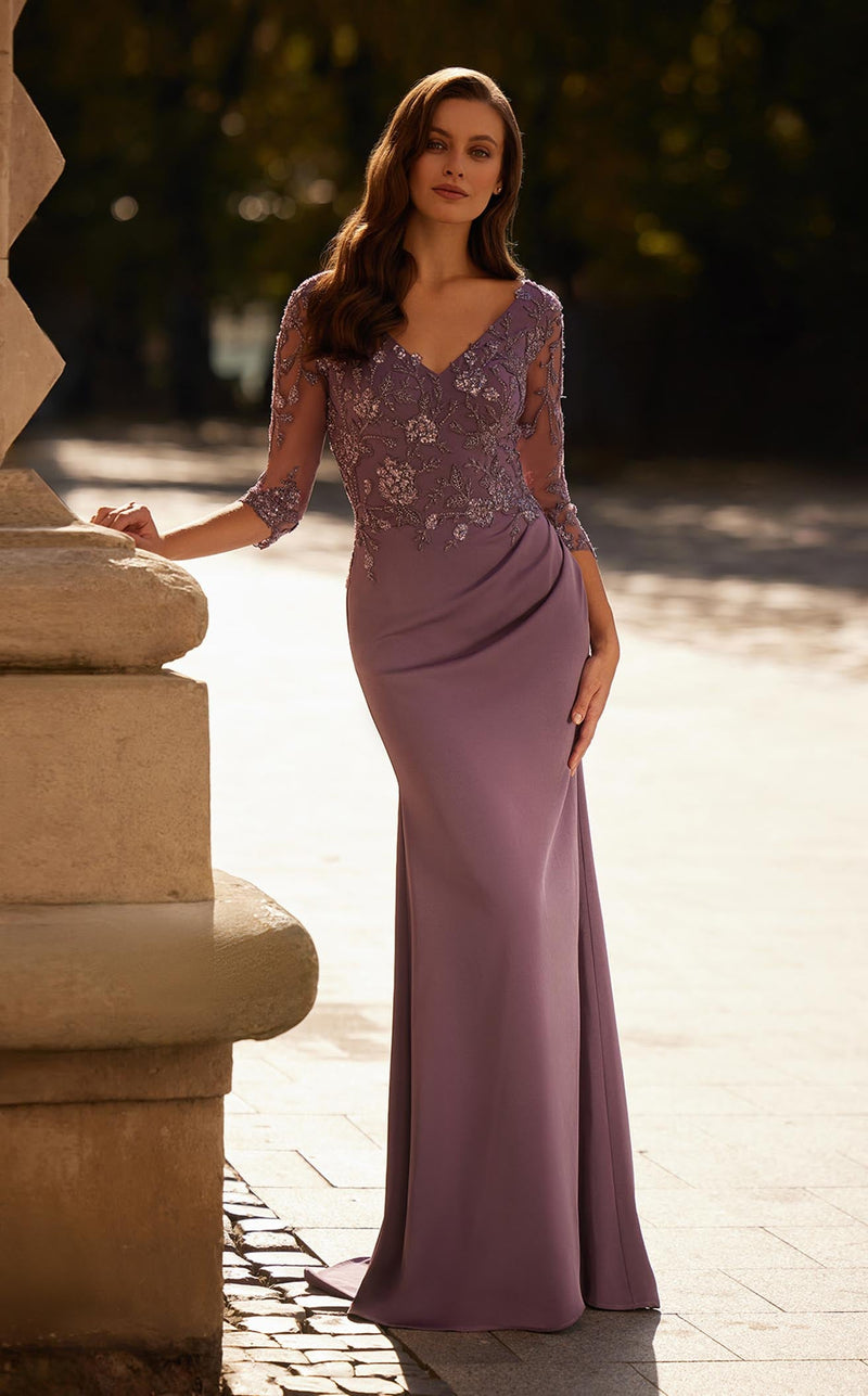 La Femme 32738 Women's Formal Evening & Wedding Guest Dress - Dusty Purple La Femme 32738 Women's Formal Evening & Wedding Guest Dress - Dusty Purple