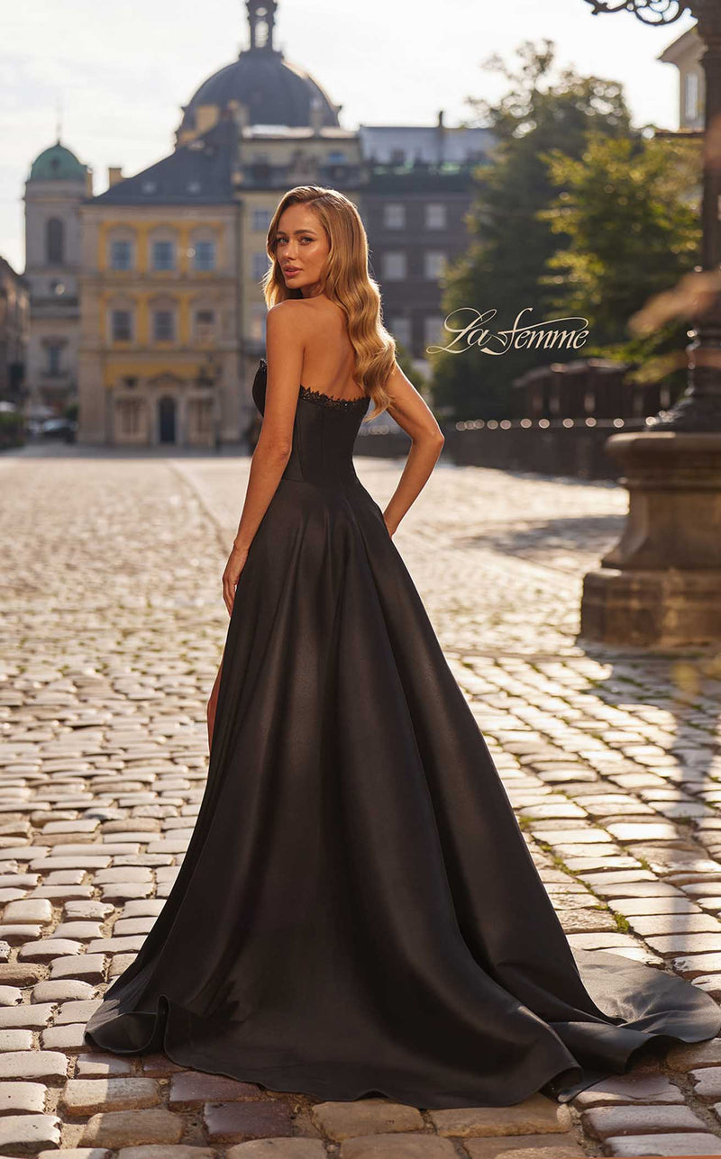 la femme gowns & formal dresses 33353 Dress A-Line Jersey Black 14 Black Tie Green And Men-Dress-Wear Size:160mm The bodice defines the