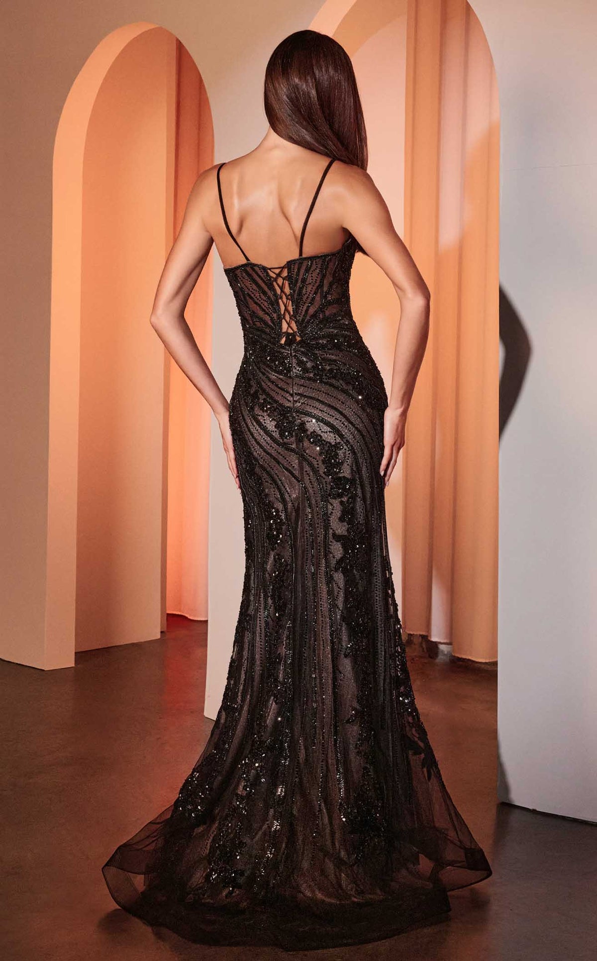 Ladivine CC0389 Prom Dress - Rose Gold