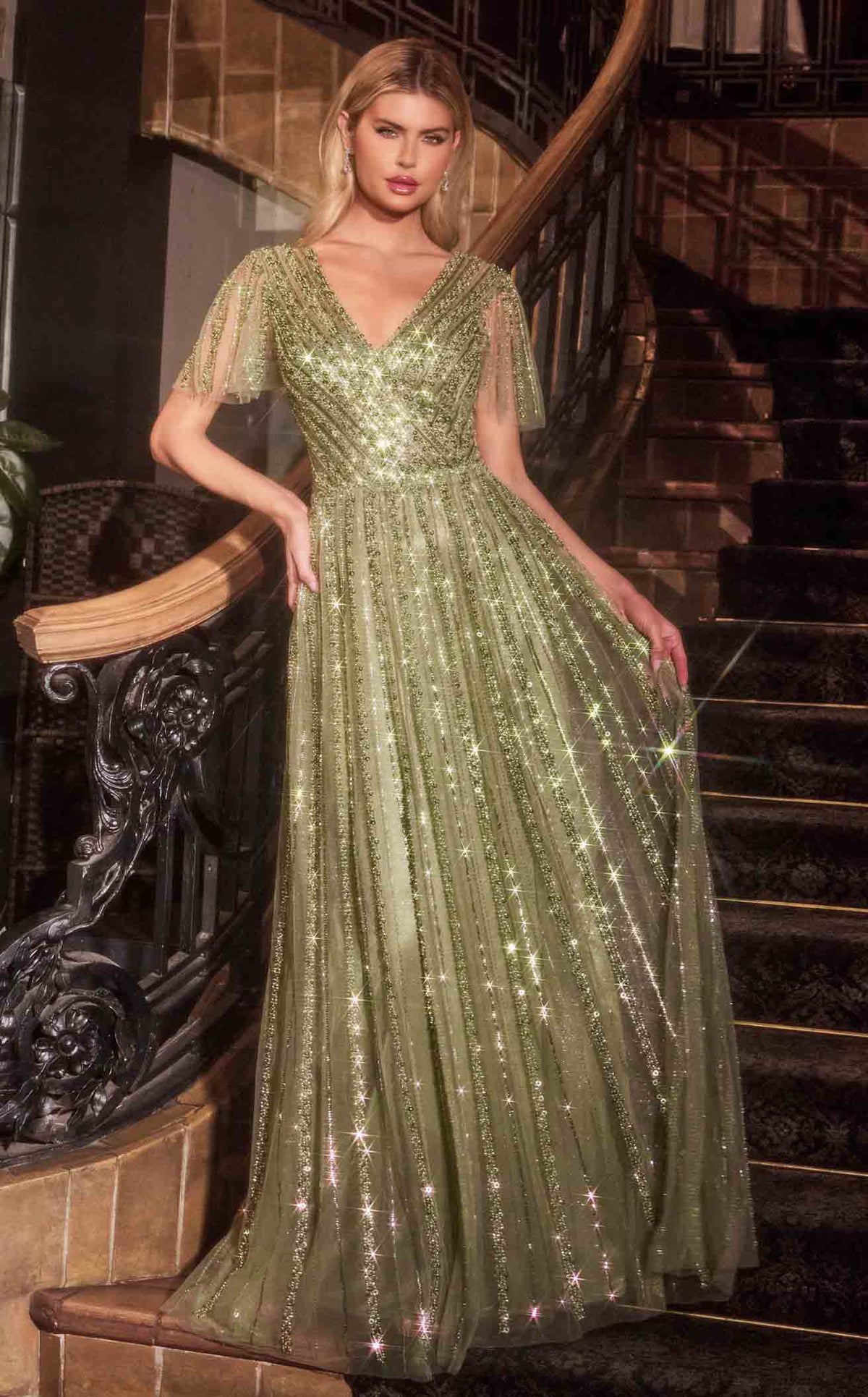 sachin and babi light blue dress Evening Dresses Sale main image 0