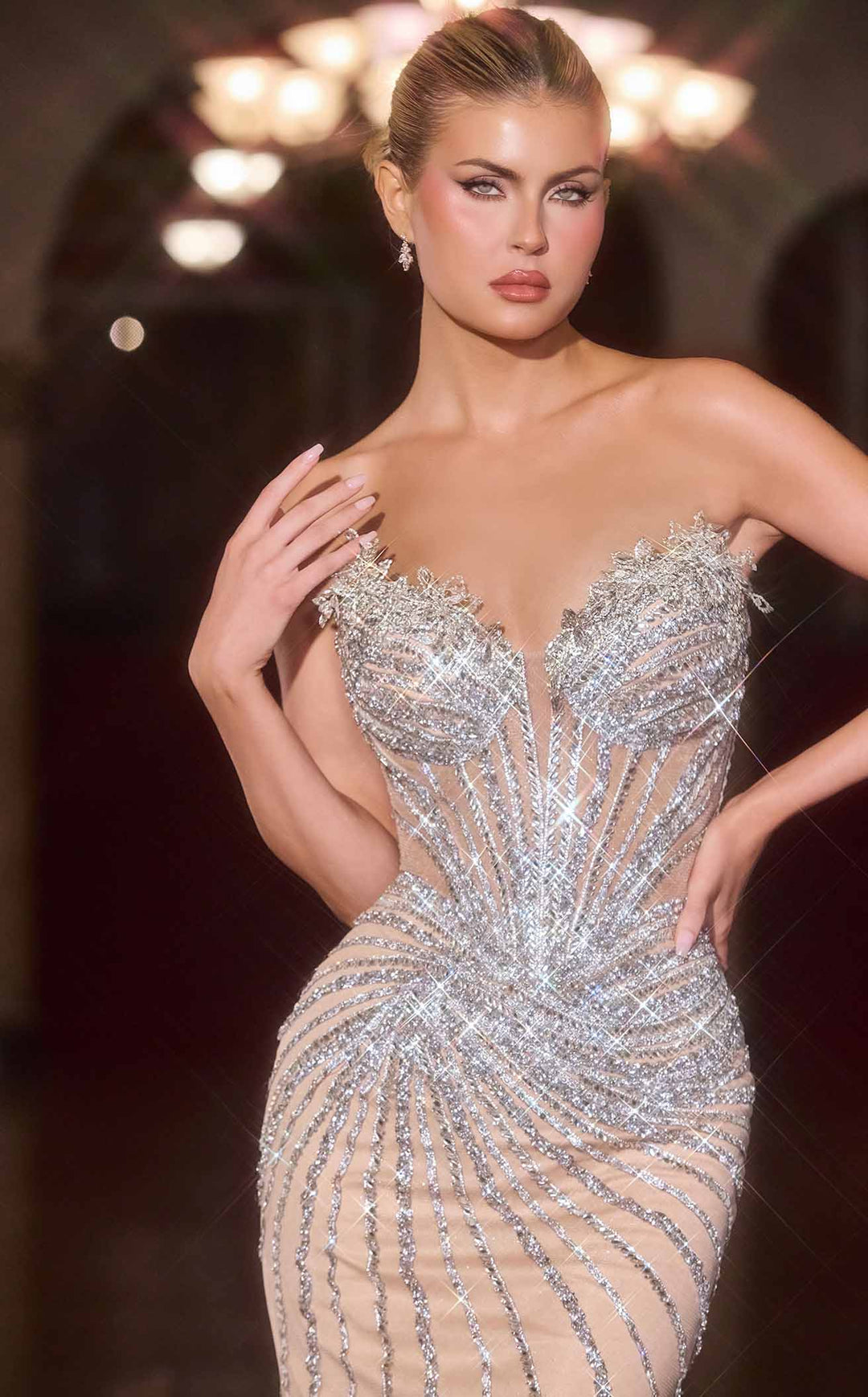 Ladivine CD715 Silver/Nude