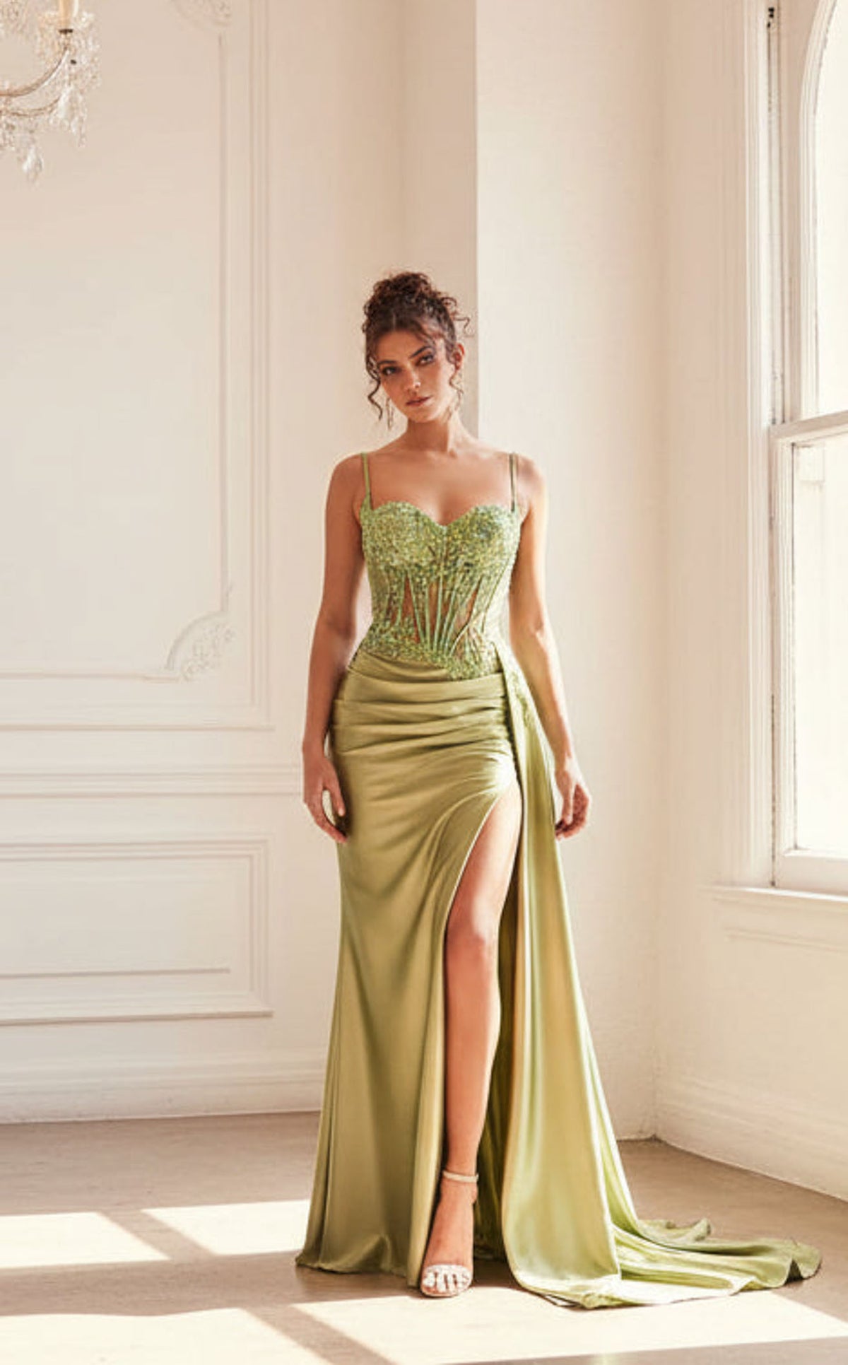 Ladivine CD868 Prom Dress - Smoky Blue