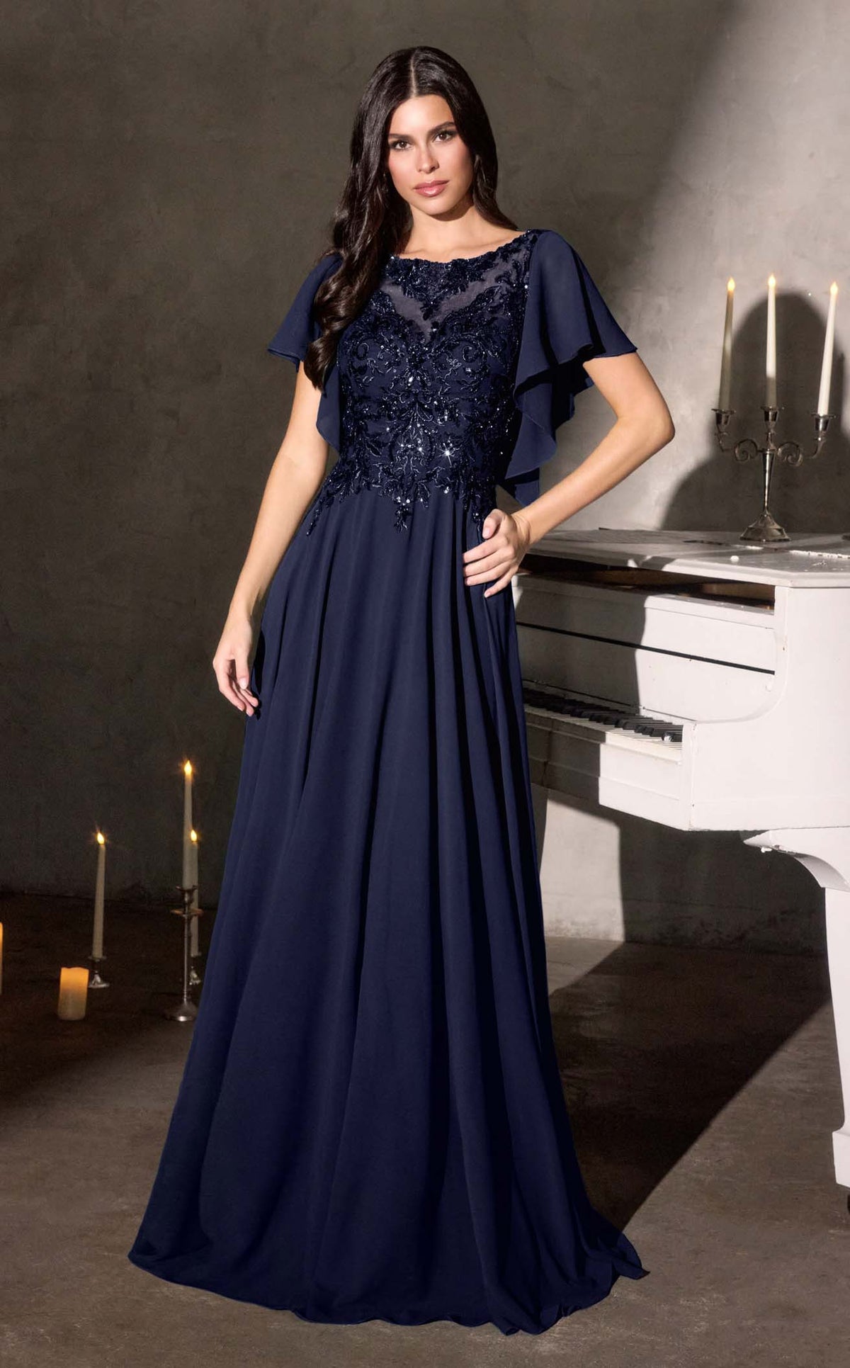 buy chiffon dresses online Sloane Luxe Chiffon Dress