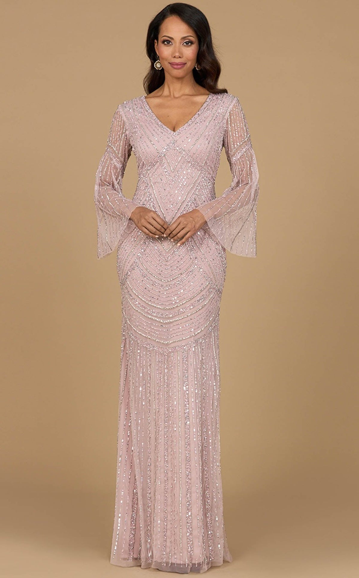 teri jon gold dress TERI JON Size 4 Dress