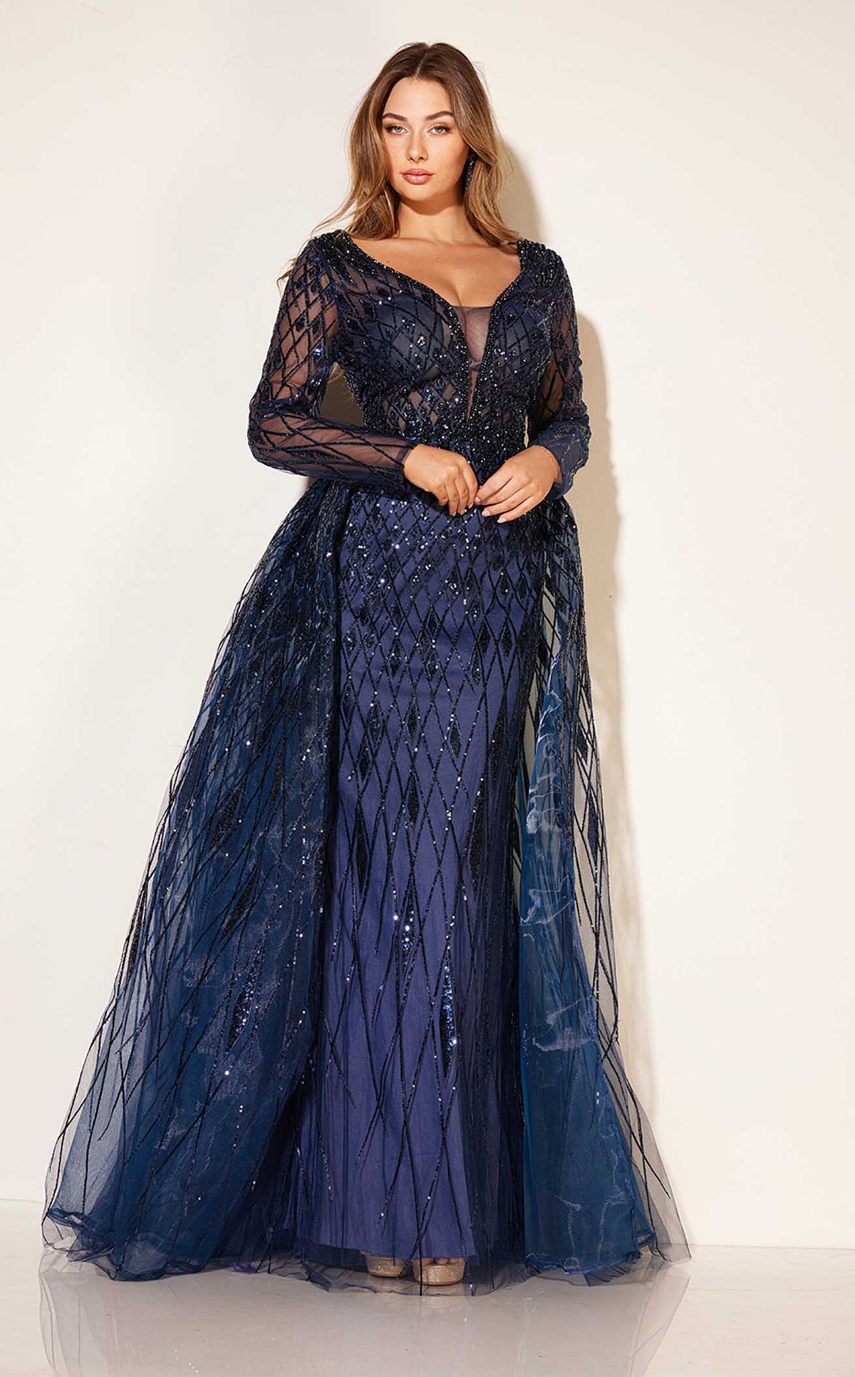 Long Sleeve Designer Dresses | Women's High End Gowns Online  NewYorkDress