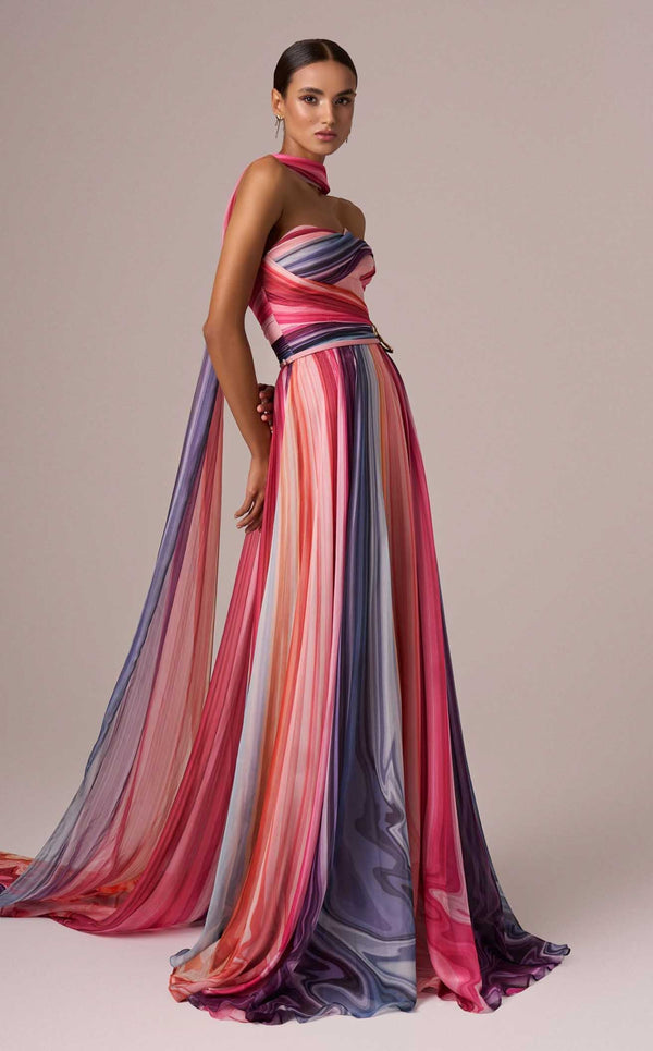 MNM Couture E0080 Multi Color