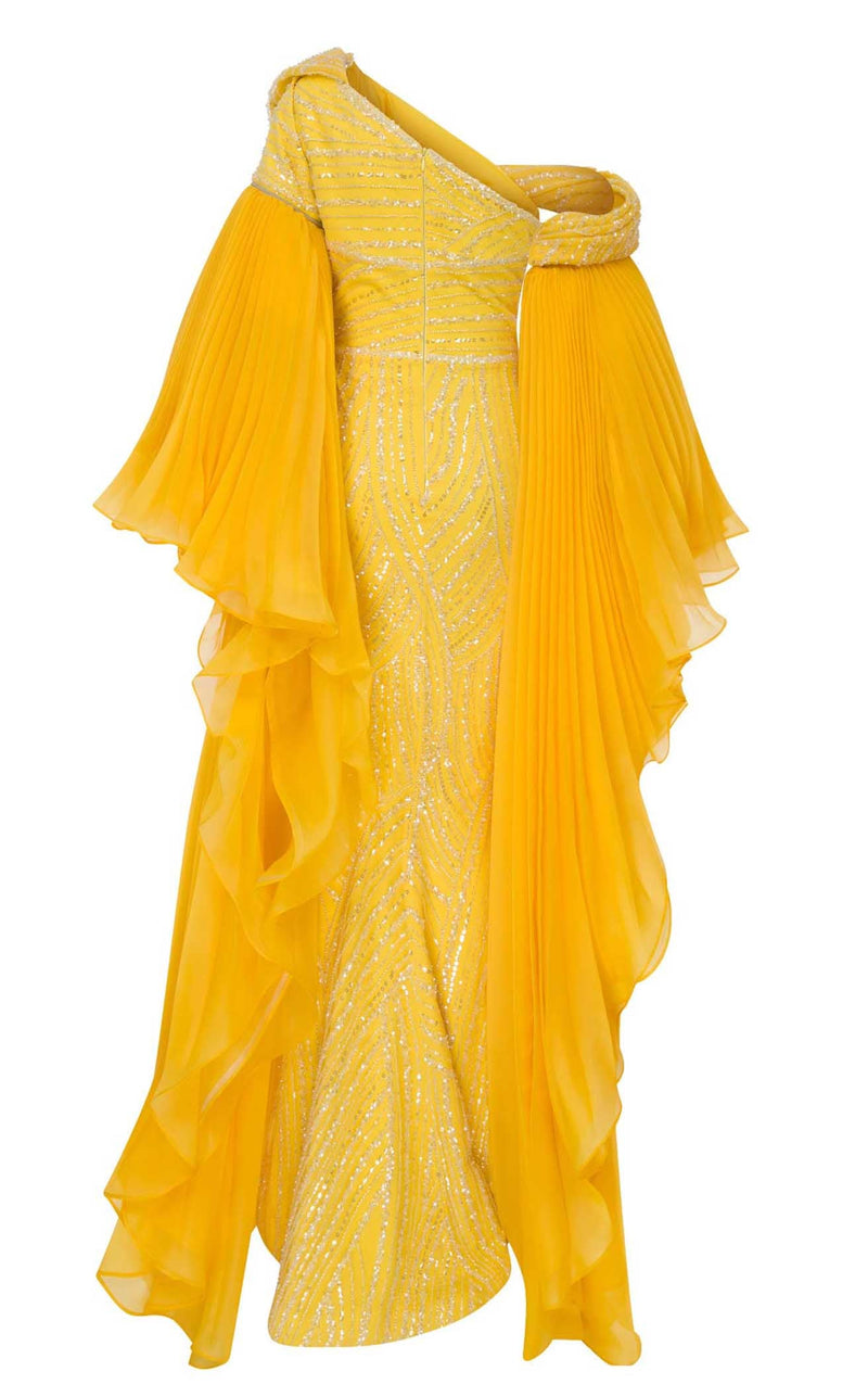 MNM Couture F02816A Yellow