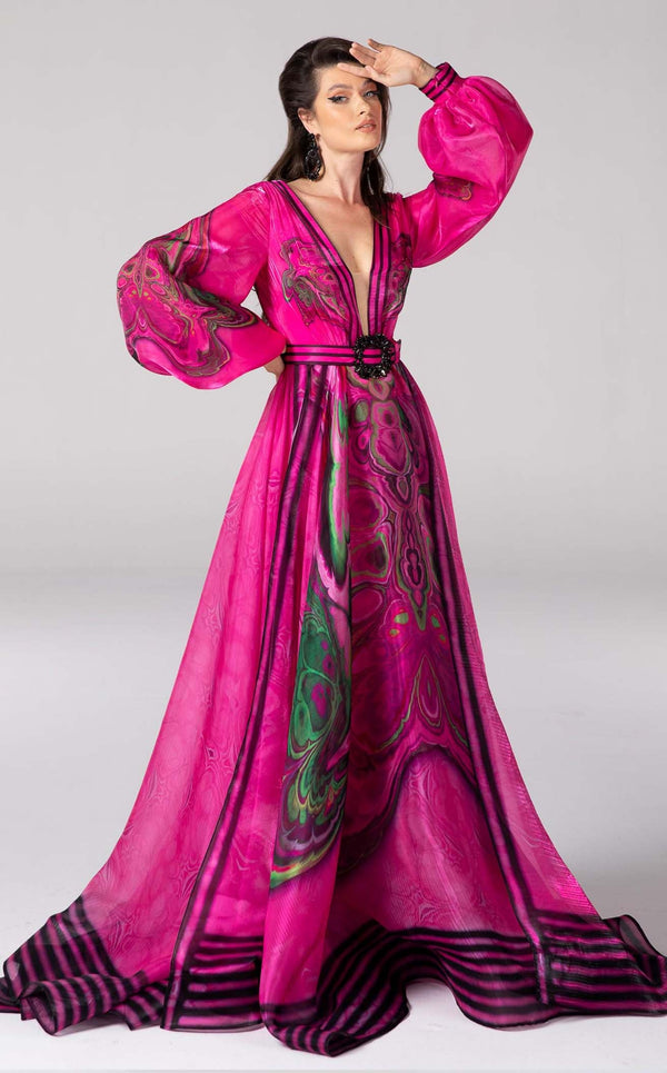 MNM Couture F02839 Fuchsia