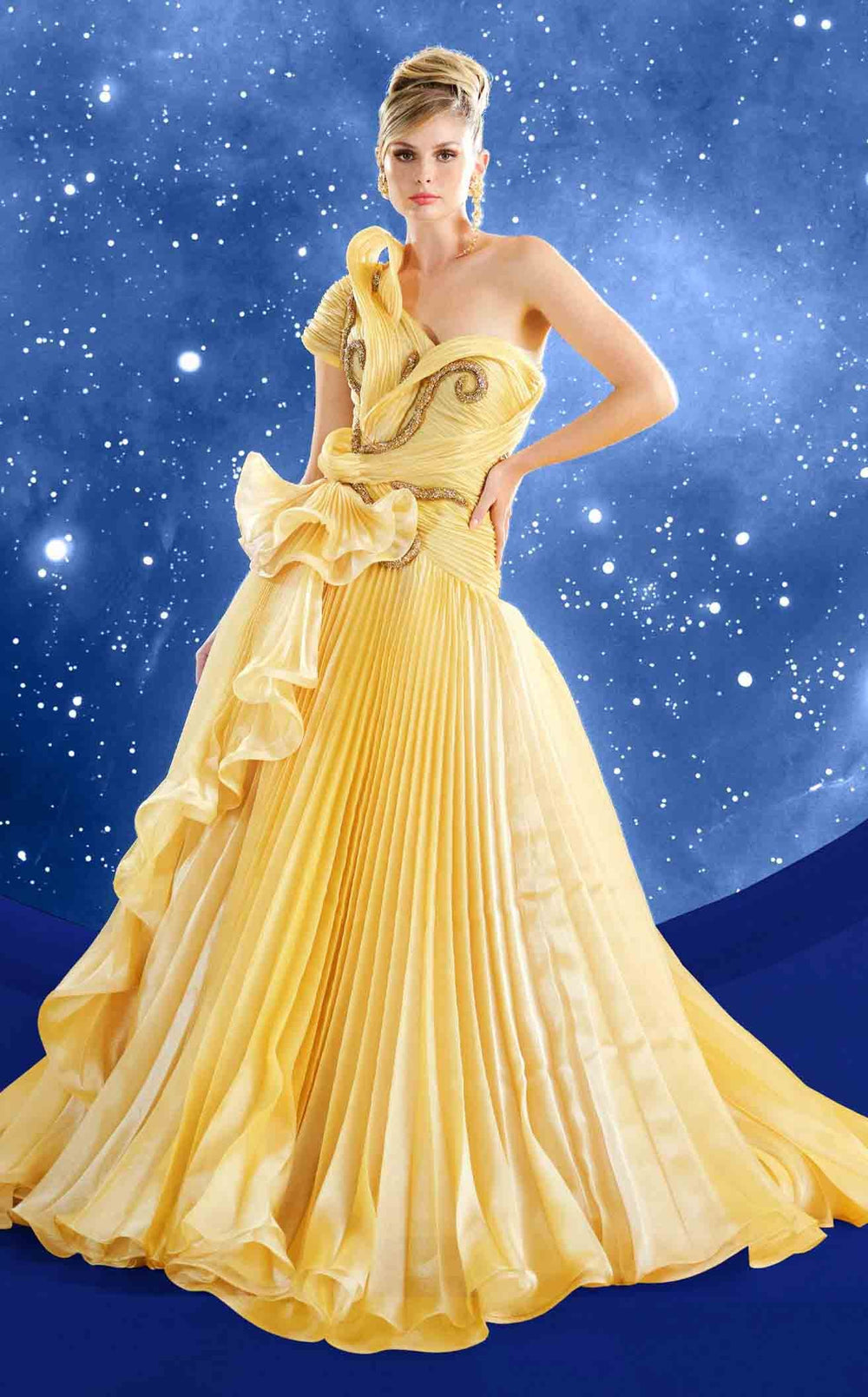 MNM Couture F02856 Yellow