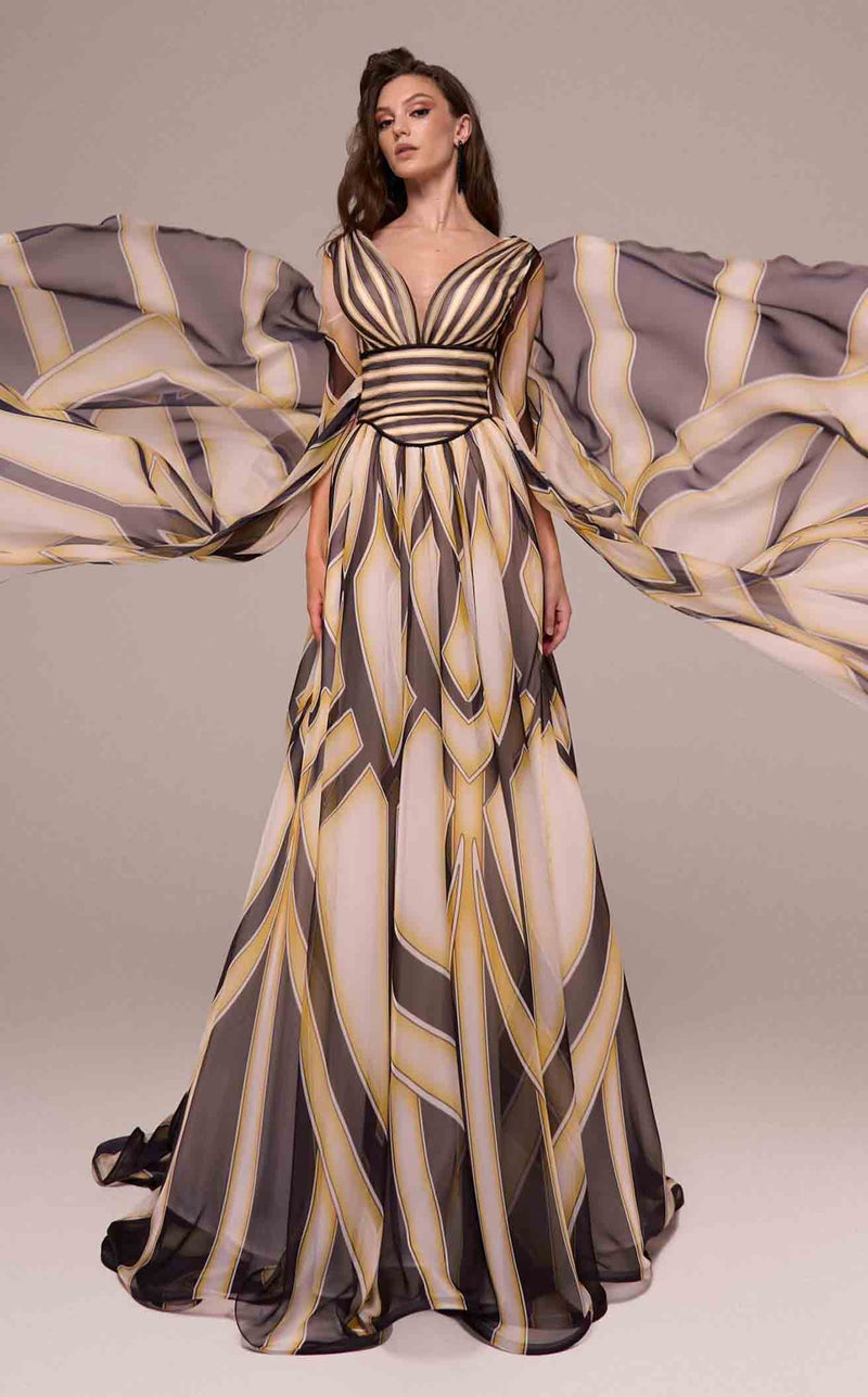 MNM Couture F02862 Black/Yellow