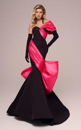 MNM Couture F02883 Black/Fuchsia