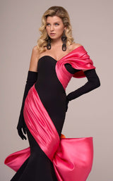 MNM Couture F02883 Black/Fuchsia