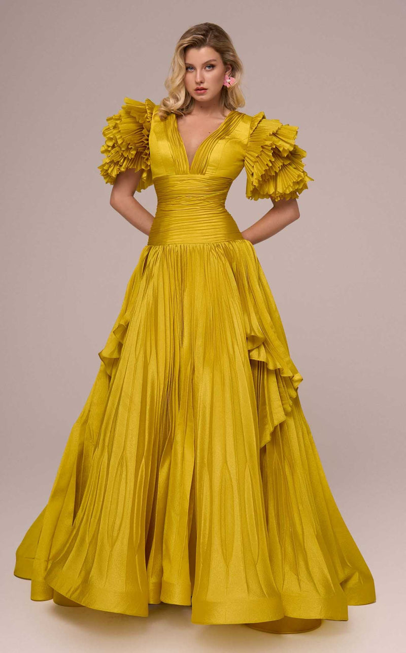 MNM Couture F02885 Mustard