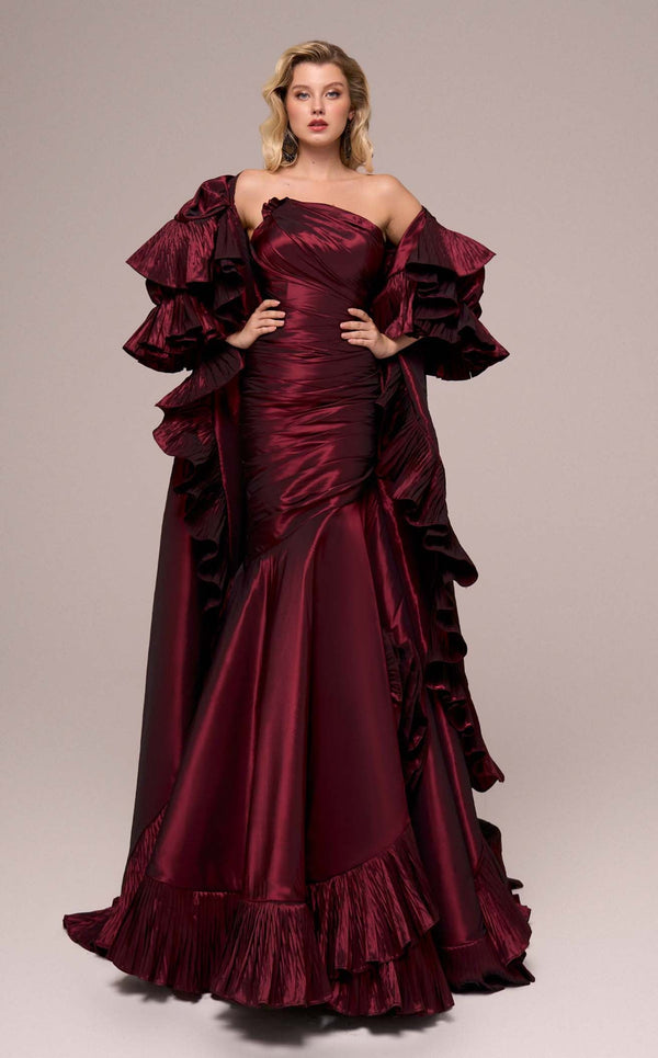 MNM Couture F02893 Burgundy