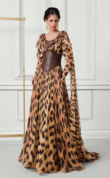 MNM Couture F02921 Tiger Print