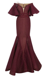 MNM Couture F02925 Burgundy