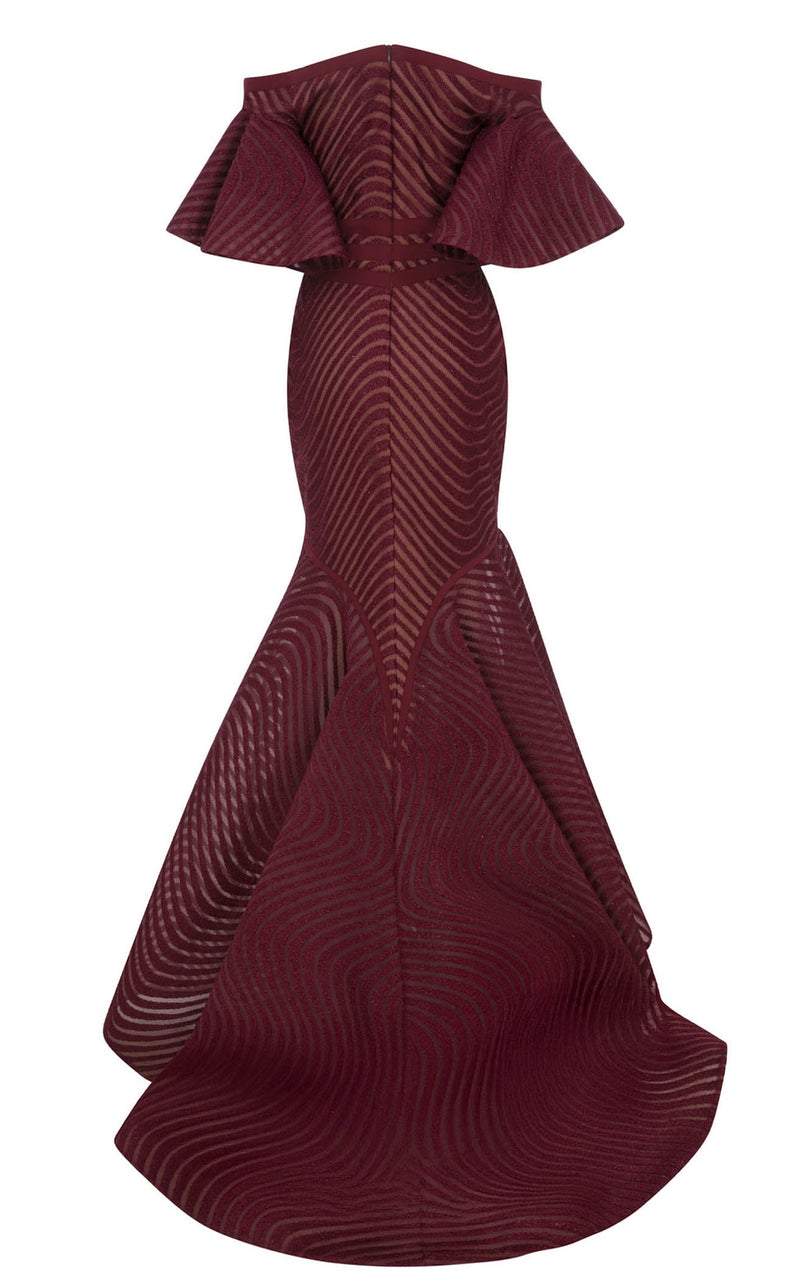 MNM Couture F02925 Burgundy