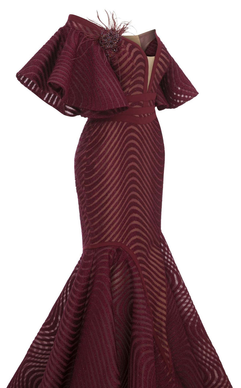 MNM Couture F02925 Burgundy