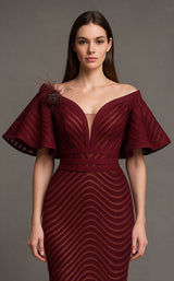 MNM Couture F02925 Burgundy
