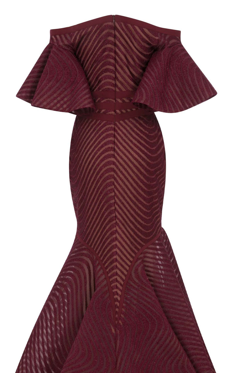 MNM Couture F02925 Burgundy