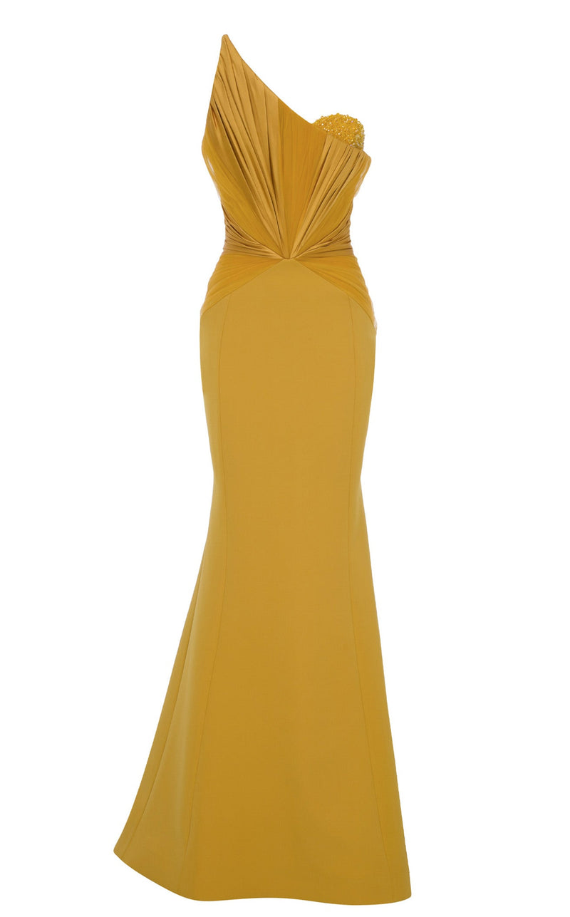 MNM Couture F03100 Mustard