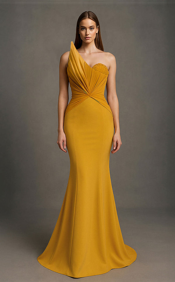MNM Couture F03100 Mustard