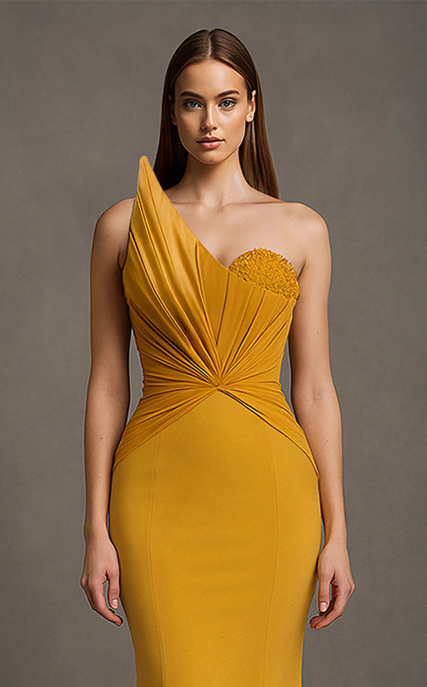 MNM Couture F03100 Mustard
