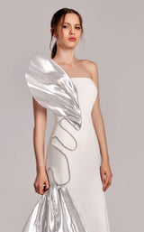 MNM Couture G1824 Off White Silver