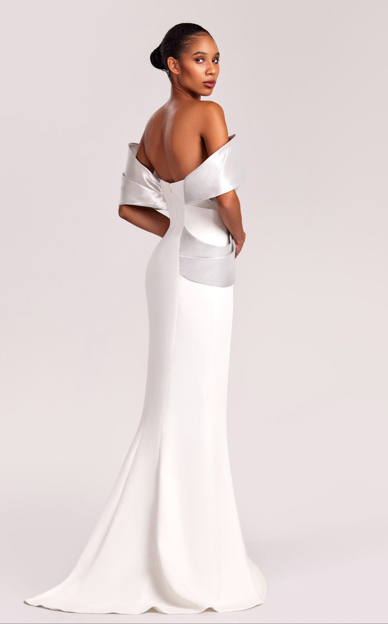 MNM Couture G1841 Off White Silver