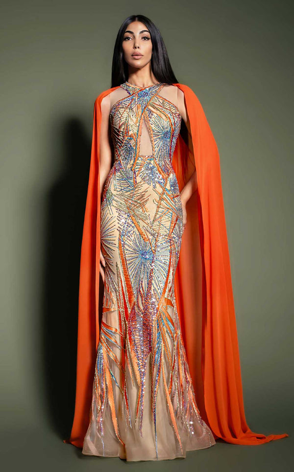 MNM Couture K4186 Orange
