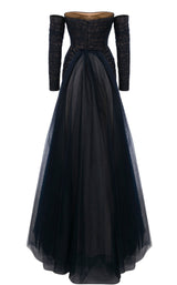 MNM Couture N0656 Navy Blue