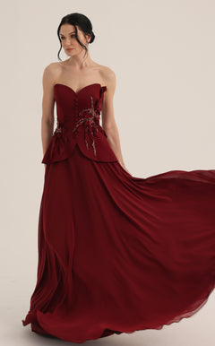 MNM Couture O07815 Burgundy