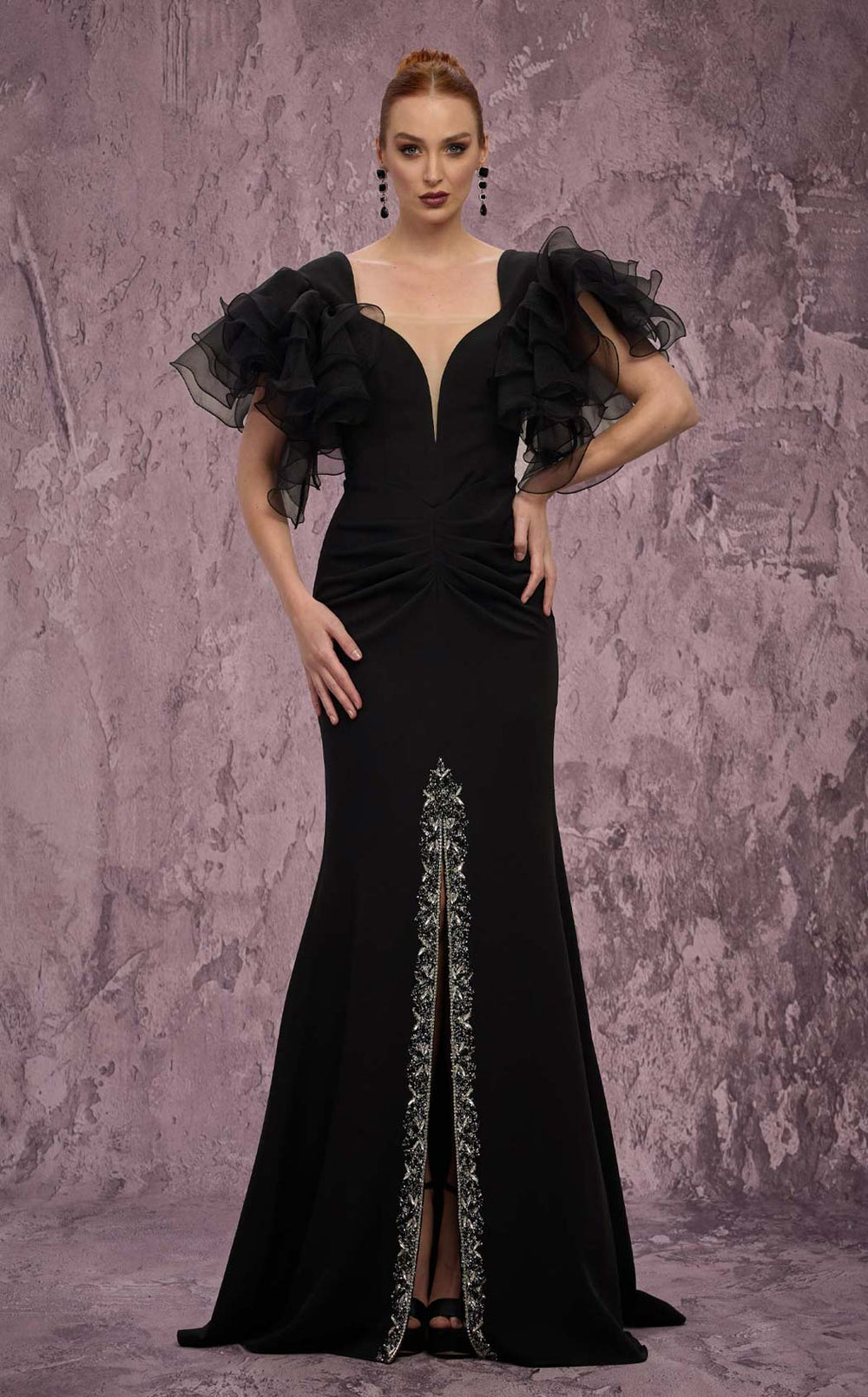 print dress pleated woman Saylor Chiffon Floral youthful party Dress The ideal dress for Size:18-24 Months Black Lace Spaghetti Straps