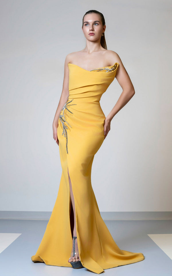 MNM Couture V02051 Mustard