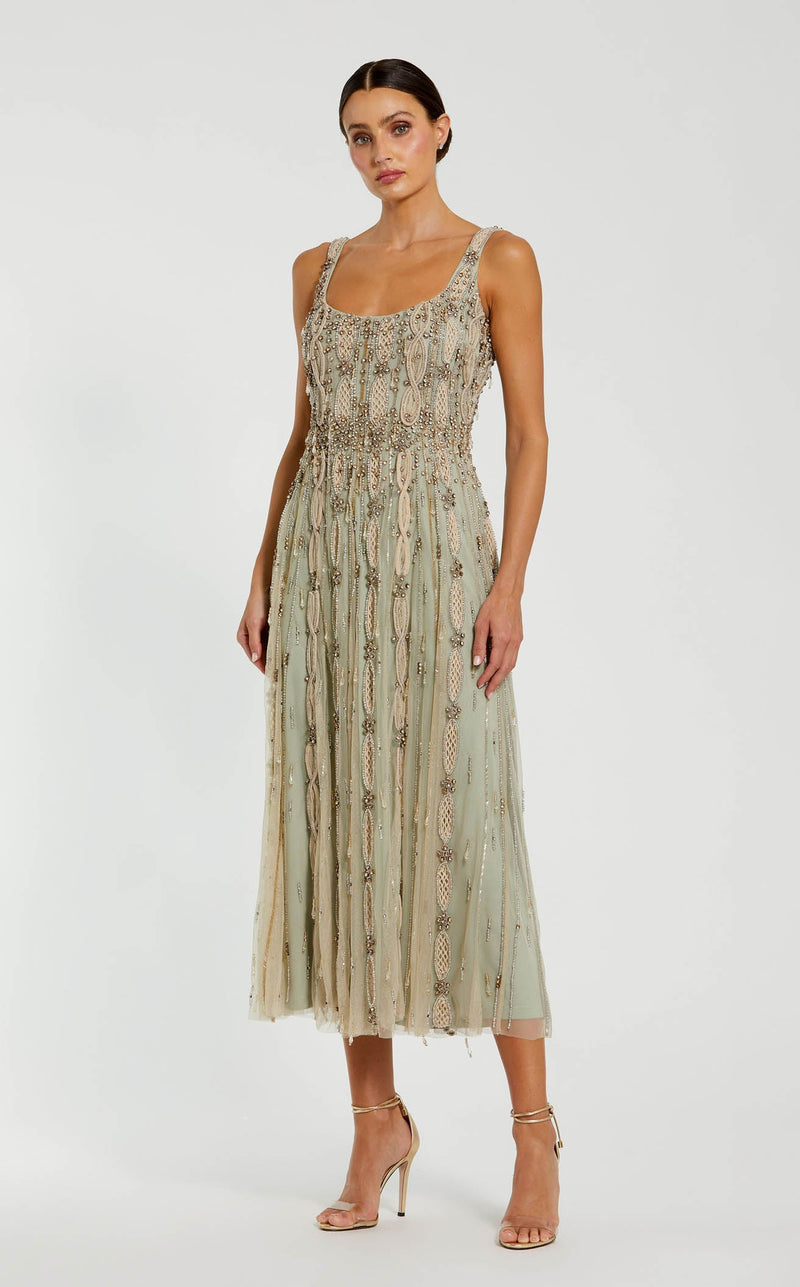 Mac Duggal 10078 Nude-Sage